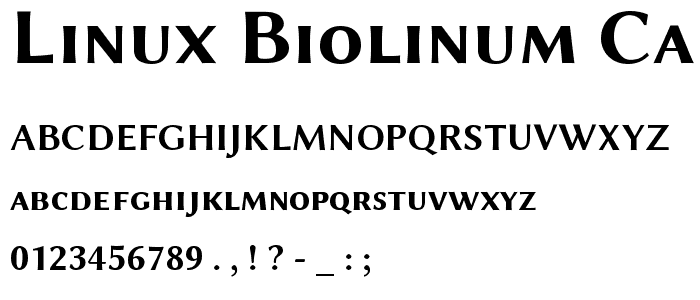 Linux Biolinum Capitals Bold font